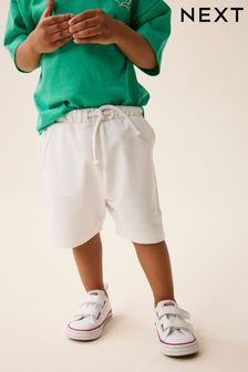 White 100% Cotton Jersey Shorts (3mths-7yrs)