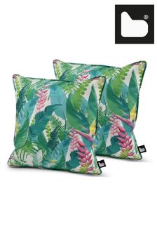 Extreme Lounging Multi B Cushion Outdoor Garden Floral Jungle Twin Pack