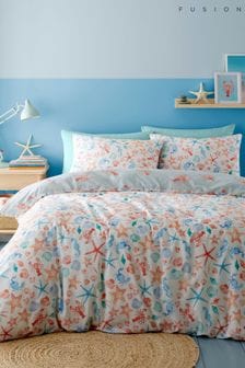 Fusion Coral Camel Coastal Bay Easycare Duvet Cover Set