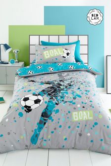 Bedlam Grey Goal Reversible Duvet Cover Set