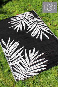 D&D Black Tahiti UV Resistant Outdoor Rug