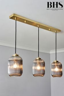 BHS Satin Brass Lyna 3 Light Bar Ceiling Light