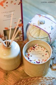 Laura Ashley Beige Autumnal Haze 2 Wick Ceramic Candle