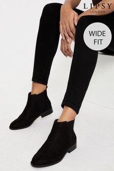 Lipsy Black Wide FIt Chelsea Boot