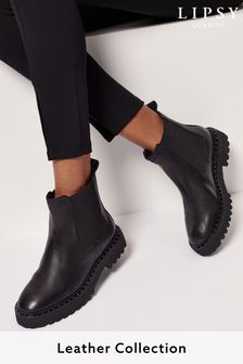Lipsy Black Leather Chelsea Boot