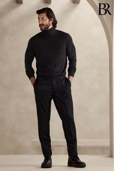 Banana Republic Black Merino Wool Turtleneck Jumper