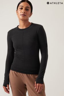 Athleta Black Ascent Seamless Top