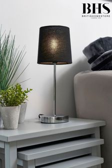 BHS Black Chrome Mira Touch Table Lamp