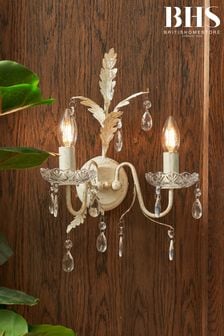 BHS Gold/Cream Paisley Wall Light