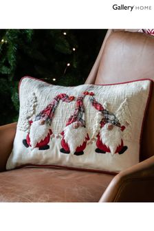 Gallery Home White Christmas Gonks Cushion Cover 35x50cm