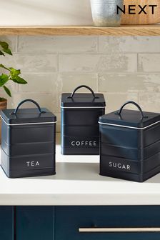 Set of 3 Navy Bowden Storage Tins