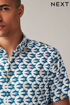 Blue Scion Printed Short Sleeve Shirt