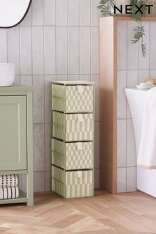 Green Sage Geo Print Storage Drawers