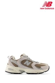 New Balance White/Olive Green Womens 530 Trainers