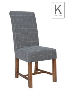 K Interiors Grey Embleton Wool Dining Chair Pair