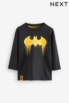 Black 100% Cotton Batman Long Sleeve T-Shirt (3mths-8yrs)