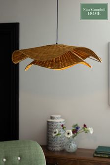 Nina Campbell Natural Velero Rattan Pendant Light