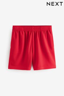 Red Single Sports Shorts (3-16yrs)