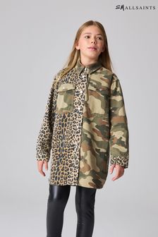 smALLSAINTS Camouflage Lily Oversized Girls Denim Shacket