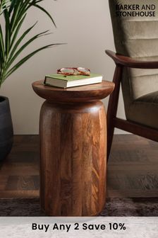 Barker and Stonehouse Dark Brown Pandora 30cm Mango Wood Side Table