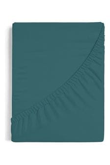 Sleep Retreat Blue Fiji 100% Cotton Fitted Sheet