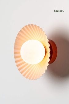 Houseof. Red The Pleat Wall Light by Emma Gurner