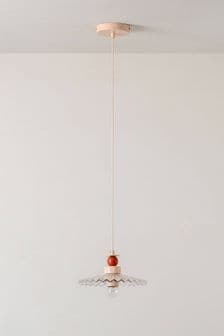 Houseof. Red The Ribbed Ceiling Pendant Light by Emma Gurner