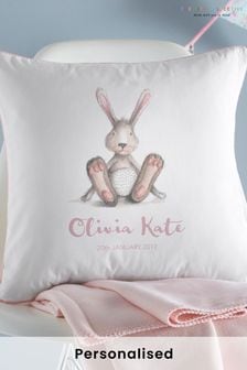 Personalised Baby Bunny Cushion By Gift Collective