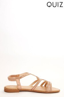 quiz rose gold sandals