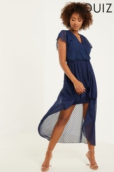 quiz navy and white dress