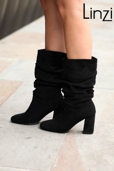 mid length black boots