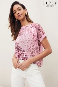 Lipsy Pink Regular Knitted T-Shirt
