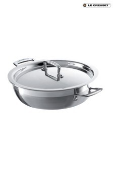 Le Creuset 3 Ply Stainless Steel Shallow Casserole Dish 24cm