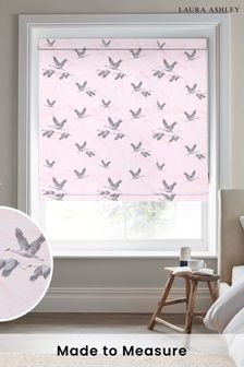 Pink Animalia Embroidered Made To Measure Roman Blind