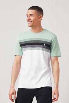 Mint Green Block Regular Fit Soft Touch T-Shirt