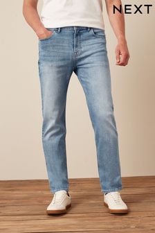 Light Blue Straight Fit Authentic Stretch Jeans