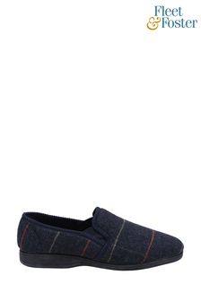 Fleet & Foster Mitchell Slip On Blue Slippers