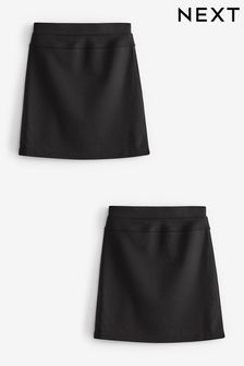 Black 2 Pack Jersey Pull-On Pencil Skirts (3-17yrs)