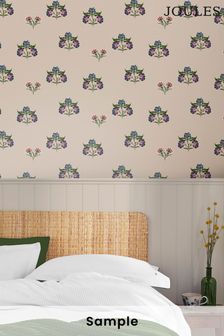 Joules Dawn Grey Indienne Block Print Wallpaper Sample Wallpaper