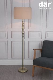 Dar Lighting Chrome Alicante Floor Lamp With Shade With Shade