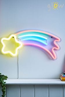 glow Yellow Neon Comet Wall Light