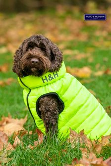 Hugo & Hudson Green and Navy Reversible Dog Puffer Jacket