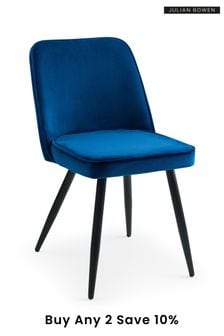 Julian Bowen Set of 2 Blue Burgess Dining Chairs