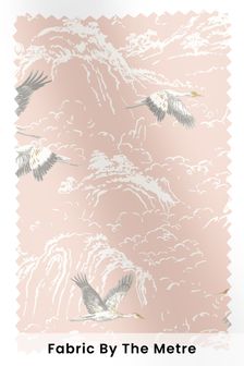 Blush Pink Animalia Fabric By The Metre