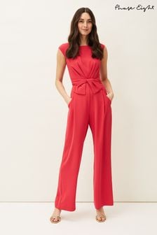 Phase Eight Janey Pink Tie Knot Jumpsuit