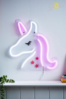 glow Pink Neon Unicorn Wall Light