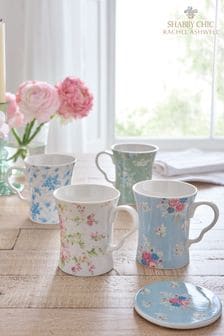 Shabby Chic by Rachel Ashwell® Multi Floral Fine China Set of 4 Mugs