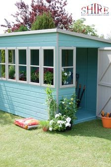 Shire Green Assembled Sun Pent 8ft x 6ft Shed