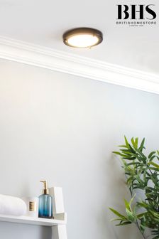 BHS Black Delphi Small LED Flush Bathroom Ceiling Light