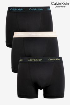 Calvin Klein Blue Cotton Stretch Trunks 3 Pack